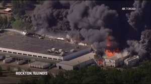 chemical plant massive fire