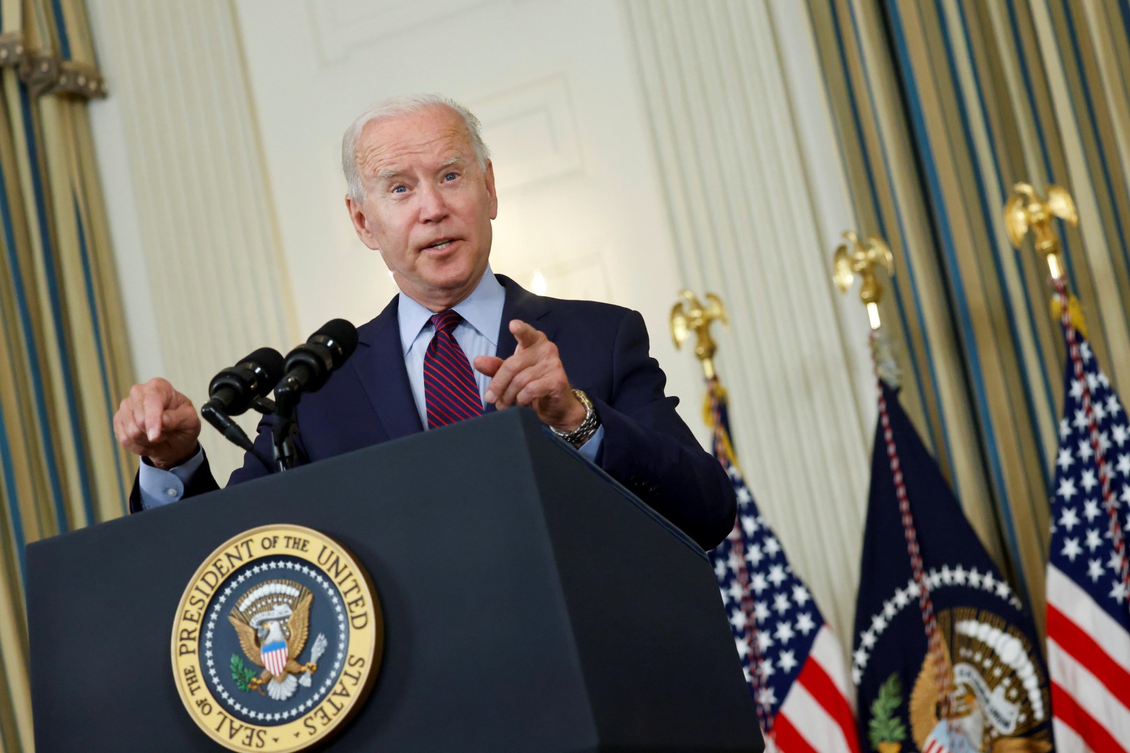 Biden called on Senate Republicans to raise the debt ceiling.