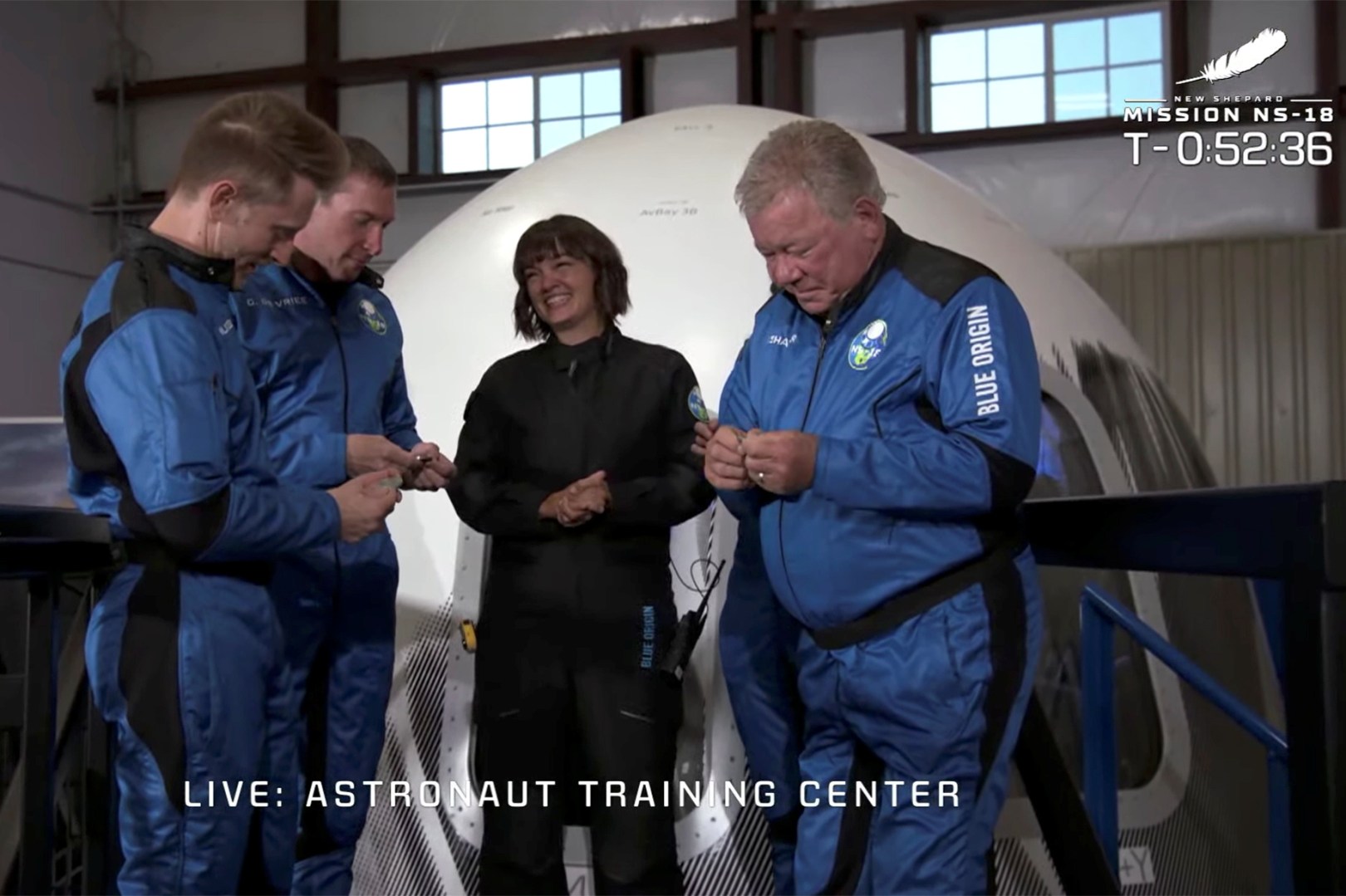 William Shatner is on the second Blue Origin passenger flight.
