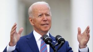 President Biden spent his weekend in discussions on his spending bills.