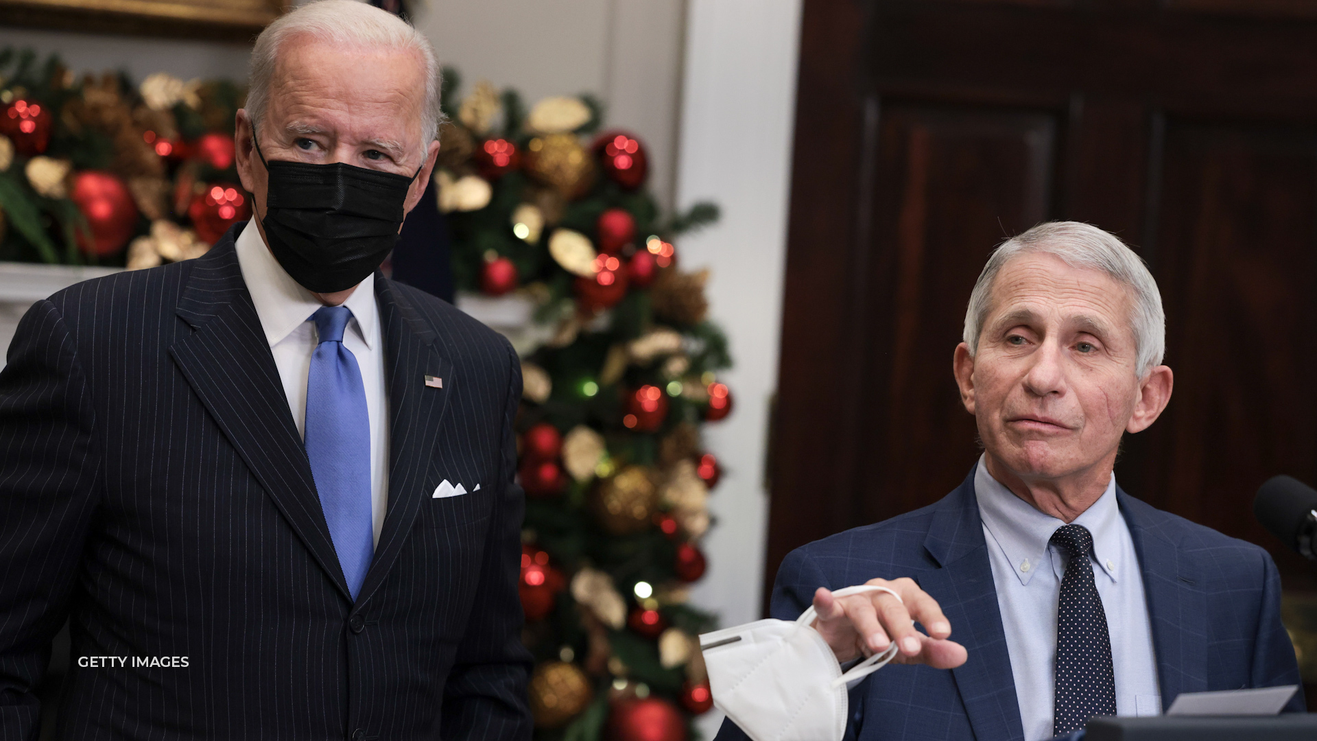 Biden pushed vaccination to fight the Omicron variant.