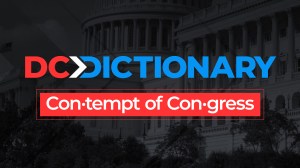 Contempt of Congress occurs when a person interferes with Congressional action. It's generally used when people don't show for Congressional hearings.