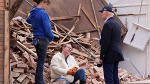 Biden toured tornado damage.