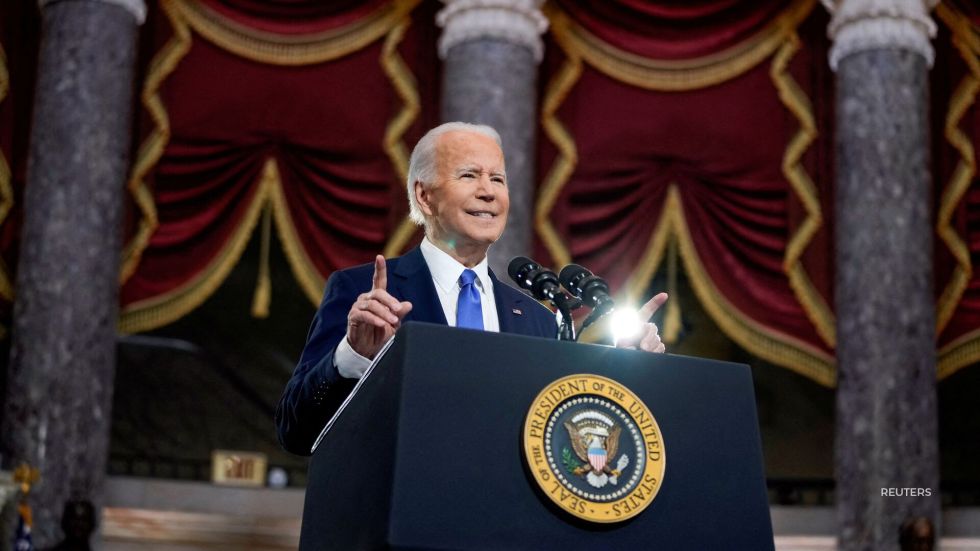 Biden marked the anniversary of Jan. 6