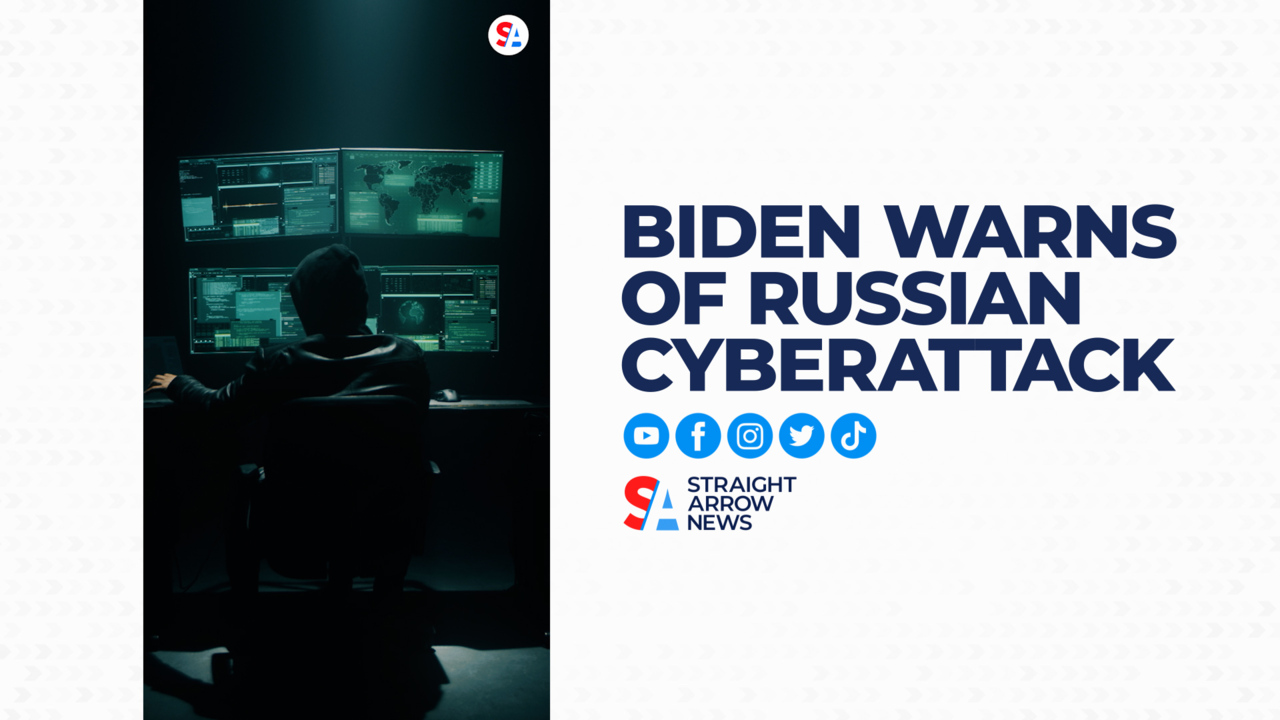 Biden said Russia could launch a cyberattack against U.S. targets and is urging companies to be prepared as the war in Ukraine continues.