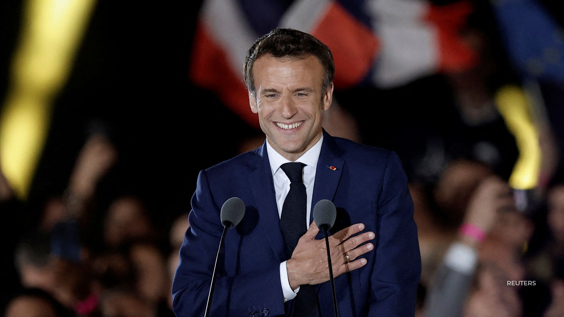 French President Emmanuel Macron was reelected for a second term, receiving 58.5% of the vote in his contest against nationalist Marine Le Pen.