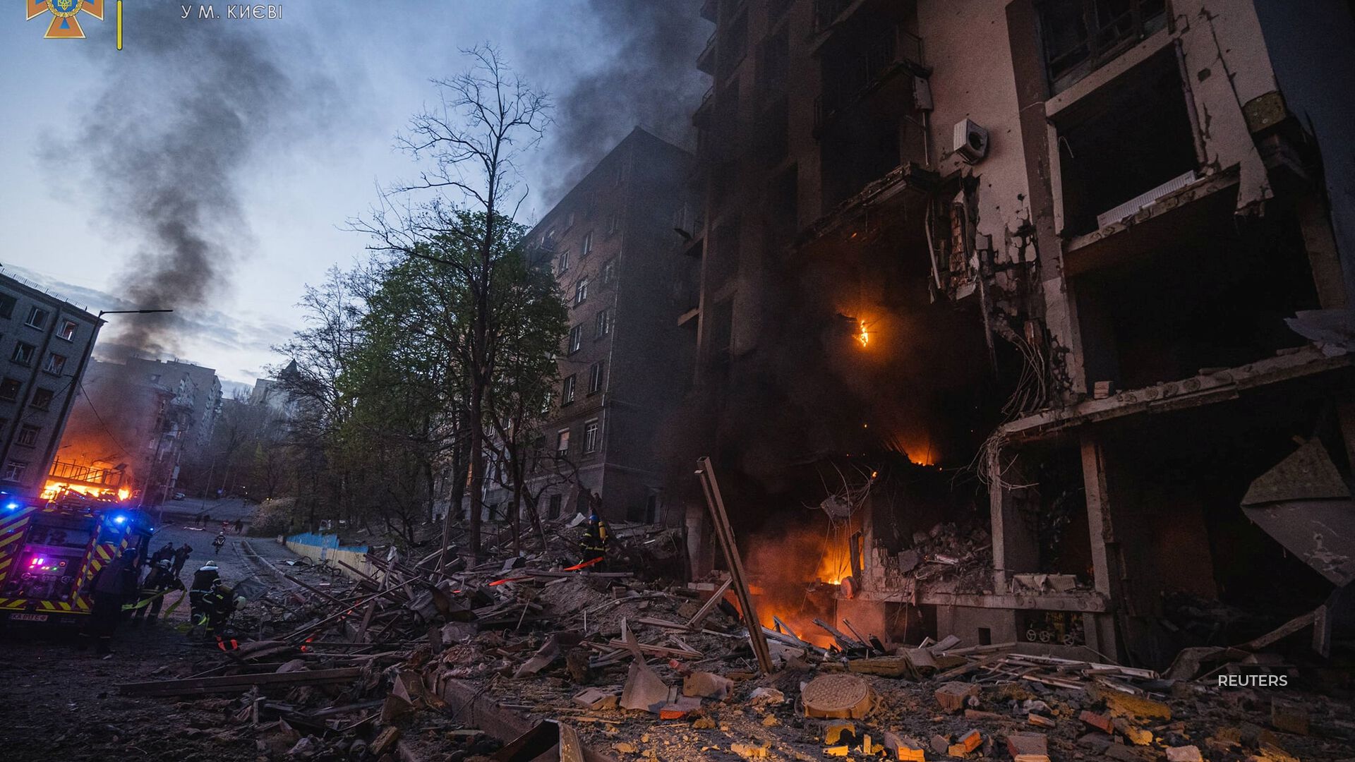 Russia launched attacks on Kyiv as the UN prepares to rescue Ukrainians in Mariupol.