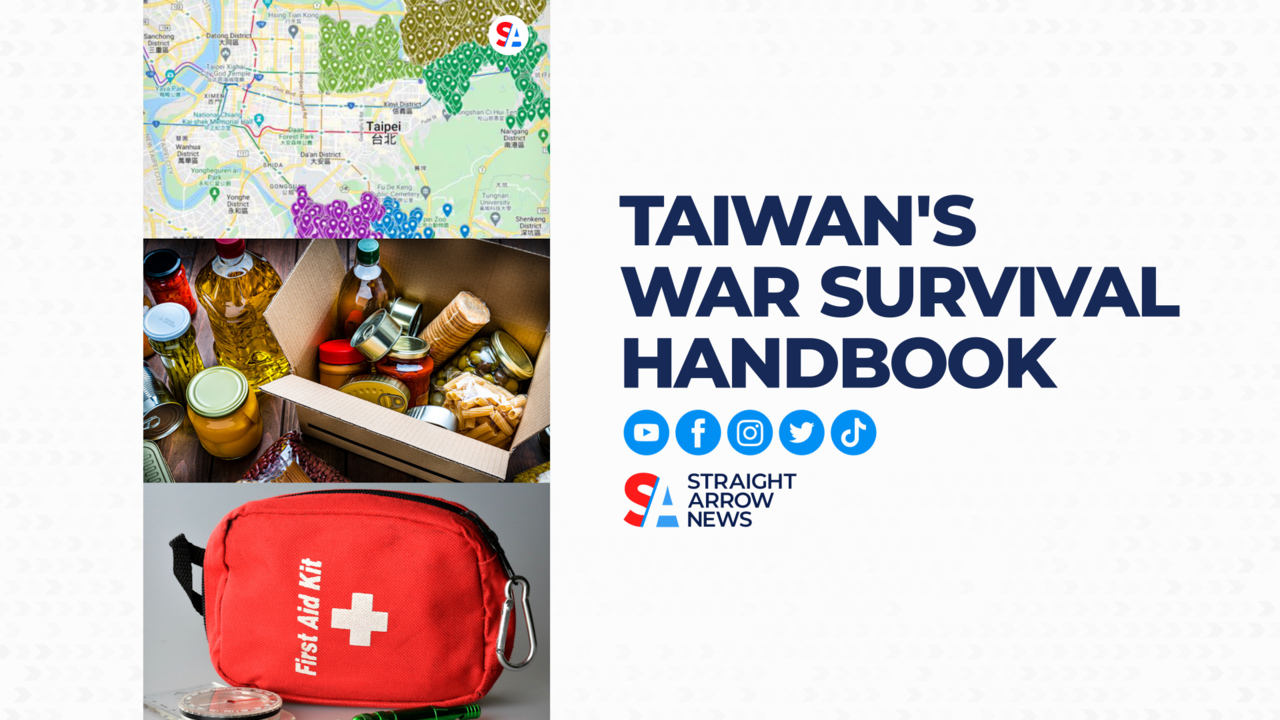 Taiwan's book includes information on where to find bomb shelters and how to stockpile emergency supplies in the event of conflict with China.