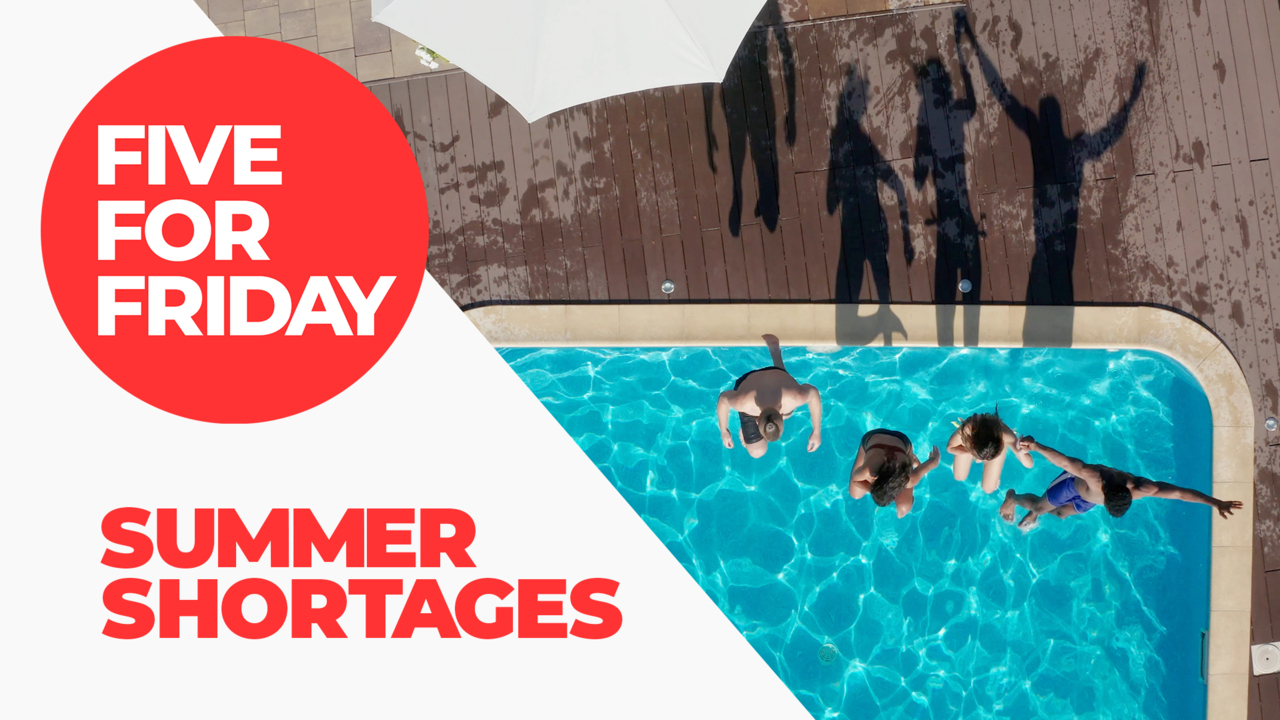 Whether you're planning on hitting the pool or the movies this summer, a number of shortages could put a damper on your plans.