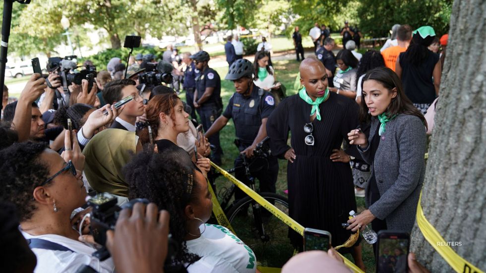 Lawmakers were arrested for holding a protest over the overturning of Roe by the Supreme Court.