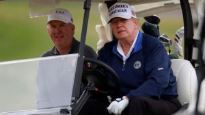 Former President Donald Trump has been criticized for his golf club's scheduled hosting of an upcoming LIV Golf event.