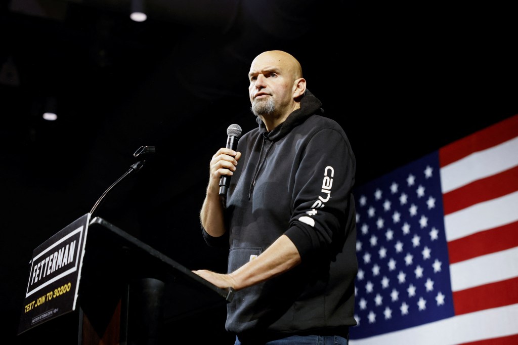 Sen. John Fetterman, D-Pa., criticized living in a pup tent for Hamas as unhelpful, highlighting the group's conflict with Israel.