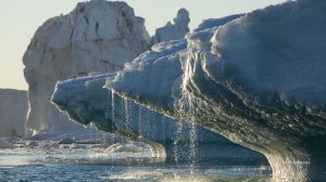 120 trillion sheets of zombie ice and glaciers in Greenland could potentially raise the sea level 10-30 inches within this century.