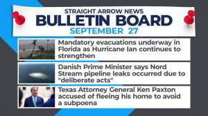 As Florida declares a mandatory evacuation, investigations looking into the Russian gas leak raise concerns of sabotage. In Texas, AG Ken Paxton is accused of fleeing a subpoena.
