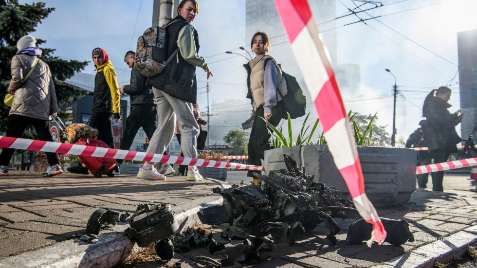 On the same day more suicide drones struck Kyiv, day two of China's Communist Party congress got underway as early voting was set to begin in Georgia.