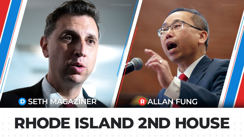 Democrat Seth Magaziner defeated Republican Allan Fung in the race for Rhode Island U.S. House of Representatives District 2.