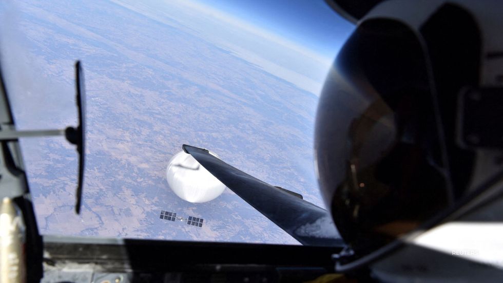 The Defense Department released a pilot selfie of the suspected Chinese Spy balloon that made its way over the United States this month.