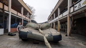 Ukraine is using inflatable decoys in its fight against Russia. The company that makes the decoys reported its sales were up 30% last year.