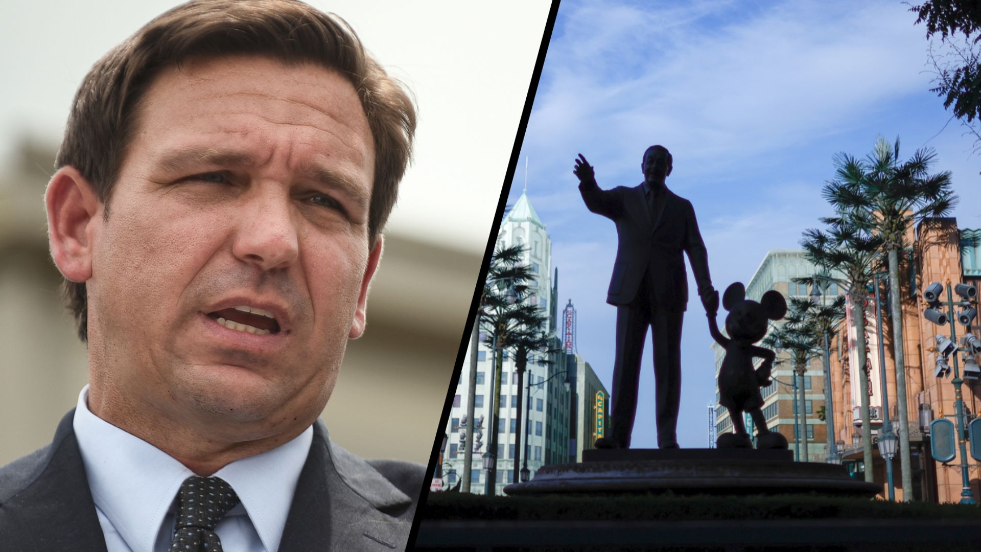 Florida Gov. Ron DeSantis told a supportive crowd that he's not backing down from his fight with Disney despite increased GOP opposition.