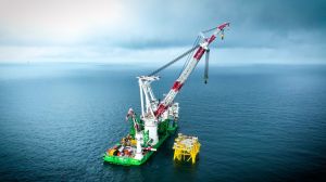 A new high-tech vessel dubbed Orion is now in U.S. waters to construct the nation's first commercial-scale offshore wind farm.
