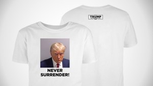 The Trump campaign has been selling T-shirts, coffee mugs and posters with his mugshot. The sales have brought in millions since his booking.