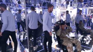 The MindGym is a 7-foot tall aluminum cube filled with mirrors, lights and speakers. It's helping the Air Force improve mental resilience.