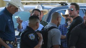 Musk met local law enforcement and politicians at the Texas border with Mexico to get a first hand look at the immigration situation.