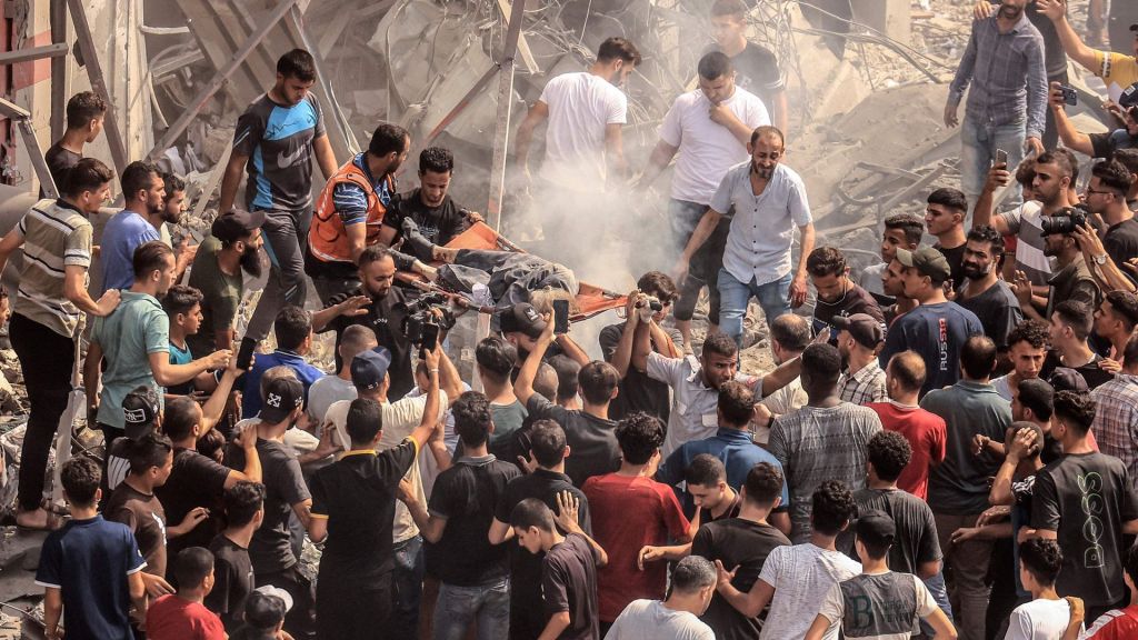 Protests erupt outside the U.S. embassy in Beirut as Lebanese protesters, some waving Palestinian flags, gather in response to the incident.