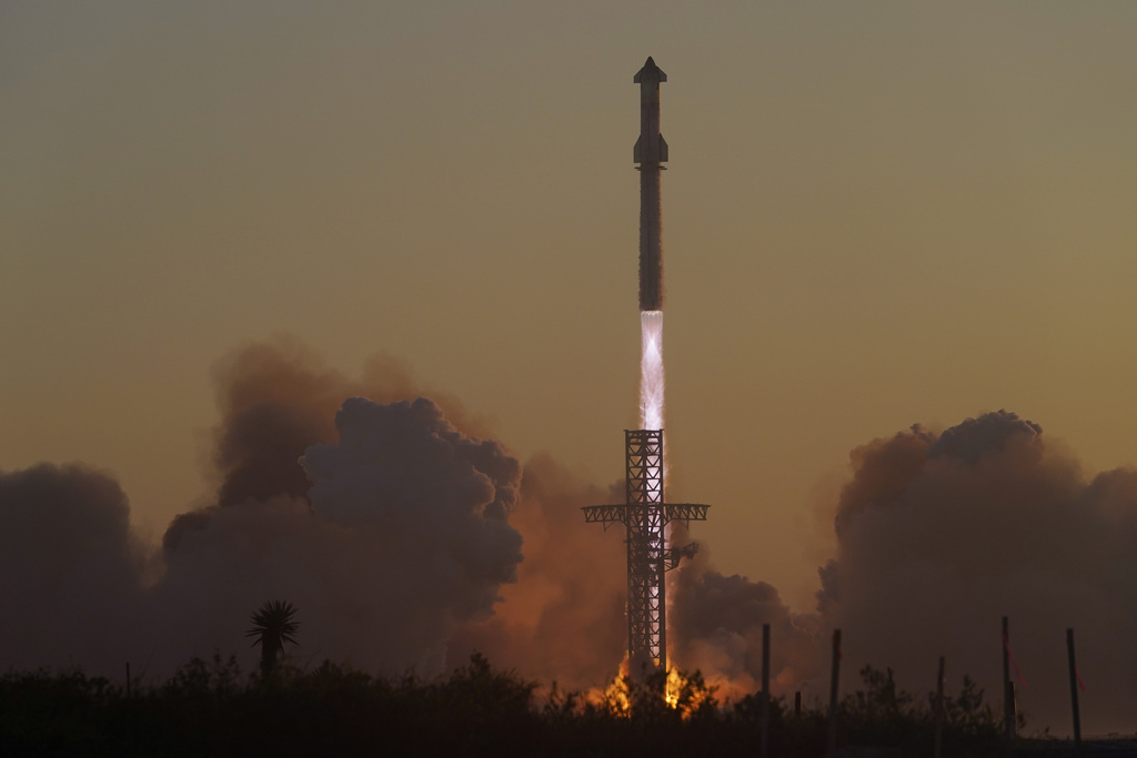 SpaceX's mega rocket Starship launches for a test flight from Starbase in Boca Chica, Texas, Saturday, Nov. 18, 2023. (AP Photo/Eric Gay)