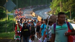A nearly 7,000 strong migrant caravan is leaving southern Mexican hoping to reach the northern border region with the United States.