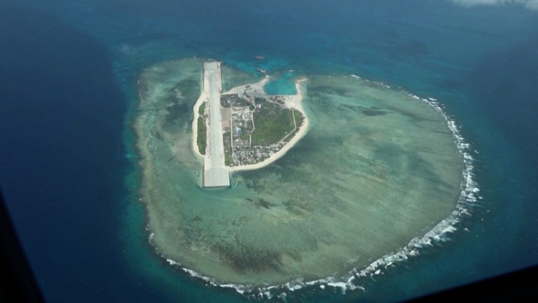 The Philippines has constructed a new coast guard station on the contested island of Thitu in the South China Sea, enhancing its ability to monitor movements of Chinese vessels and aircraft in the busy disputed waterway.