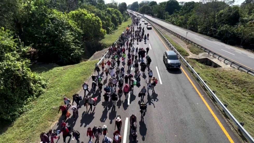 Thousands of migrants, mainly from Central America and the Caribbean, departed southern Mexican on Christmas Eve, heading towards the U.S.