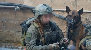 Israel Defense Forces (IDF) body cam footage displays soldiers and K-9 officers in action as the dogs detect explosives and other weaponry.
