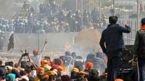 In India, protesters have been clashing with officials as tens of thousands of farmers try to make their way to the capital, New Delhi.