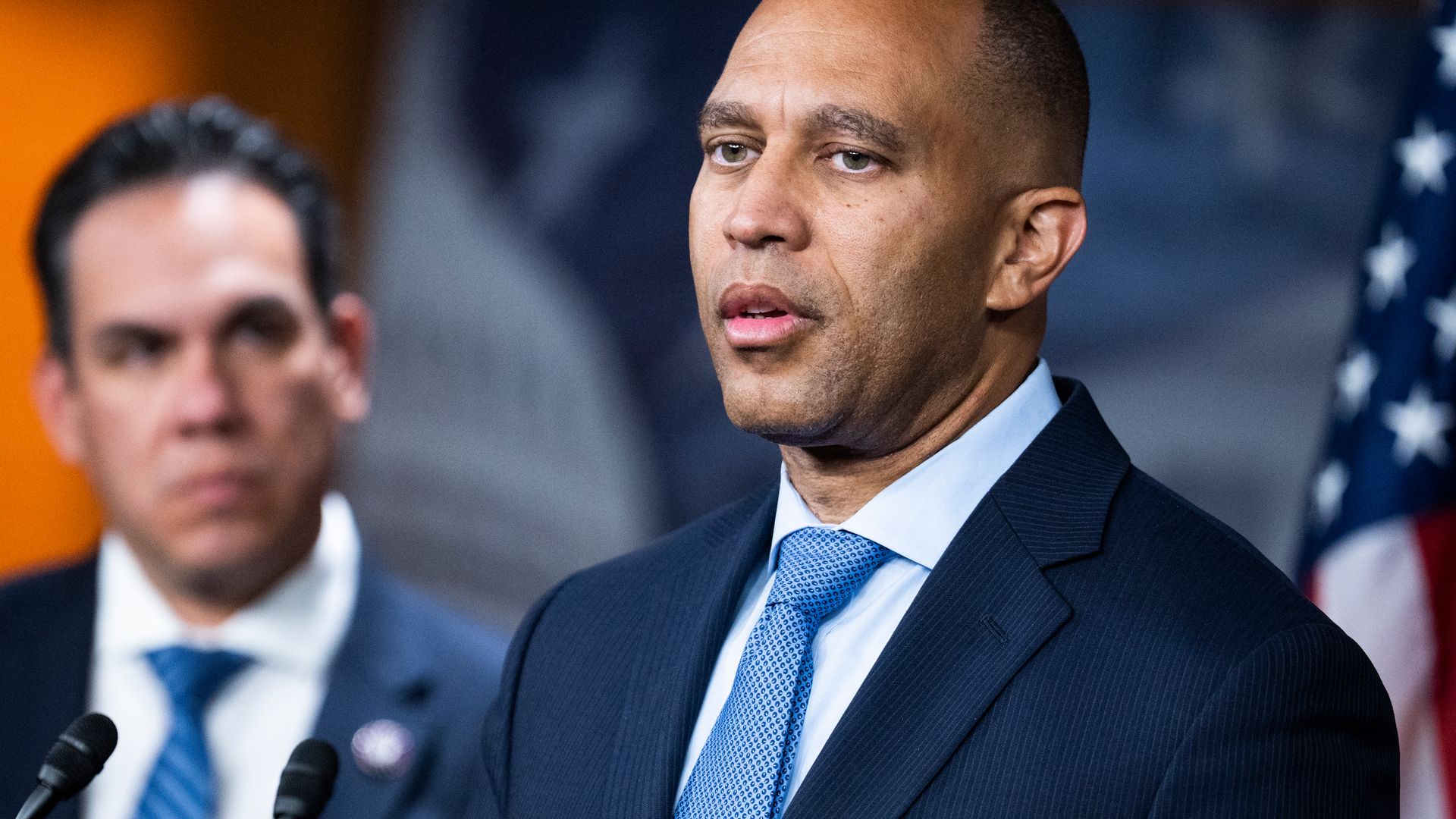 House Minority Leader Hakeem Jeffries said all options are on the table to get the  billion foreign aid package passed into law.