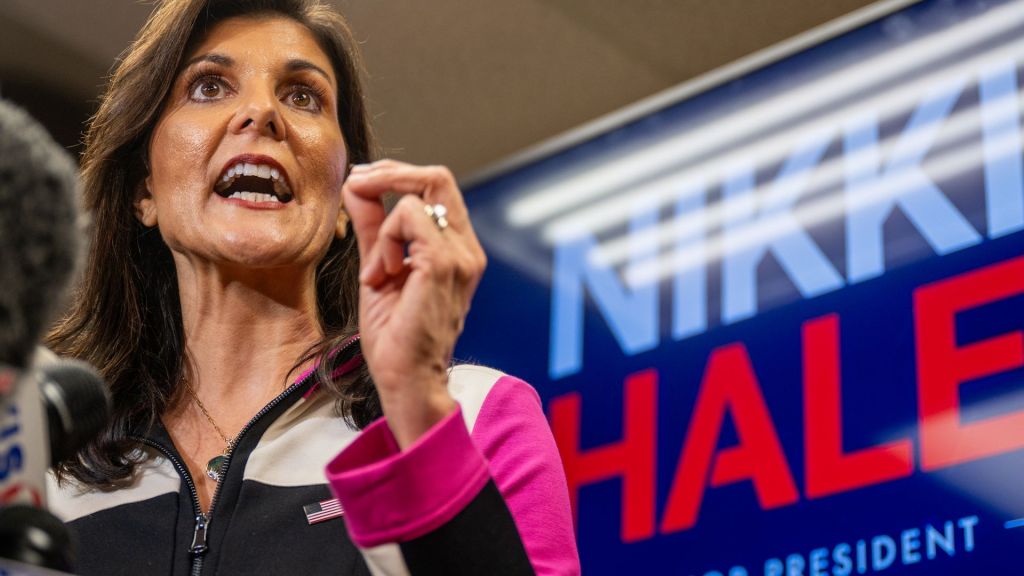 The Republican presidential candidate was speaking in her home state of South Carolina. At least two protesters were escorted out of the room. Ms Haley said: "Don't ever get upset about people like that because my husband and military, men and women sacrifice every day for their right to do that"