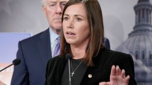 Sen. Katie Britt, R-Ala., is defending the inaccurate story she told about a human trafficking victim during her SOTU rebuttal.