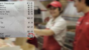 A receipt from Five Guys went viral online, sparking debate over high prices at fast-food chains amid inflationary pressures.