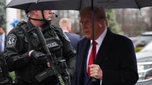 Trump attended a wake for fallen NYPD Officer Jonathan Diller, who was fatally shot during a routine traffic stop.