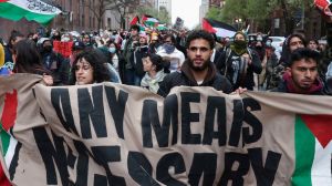 Anti-Israel protests grew at Columbia University, with the university president announcing the school would be moving to remote learning.