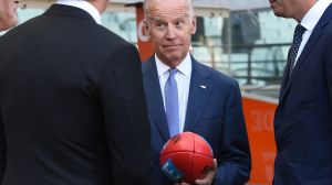 Biden is running a campaign ad in the 2024 NFL draft that shows him with the Kansas City Chiefs and Donald Trump calling football boring.