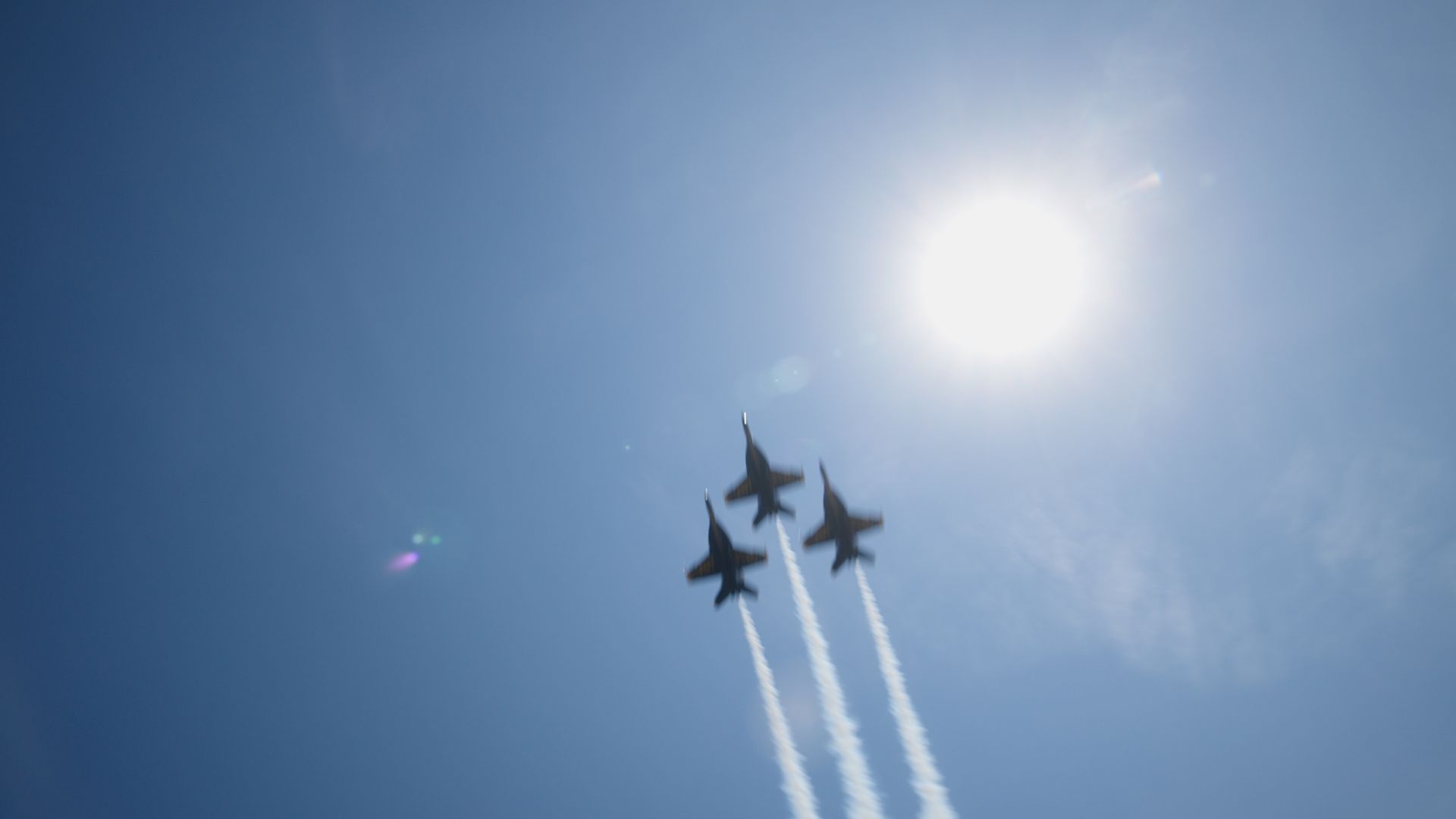The Blue Angels soared over the Naval Academy, a yearly performance that takes place as part of commissioning week.