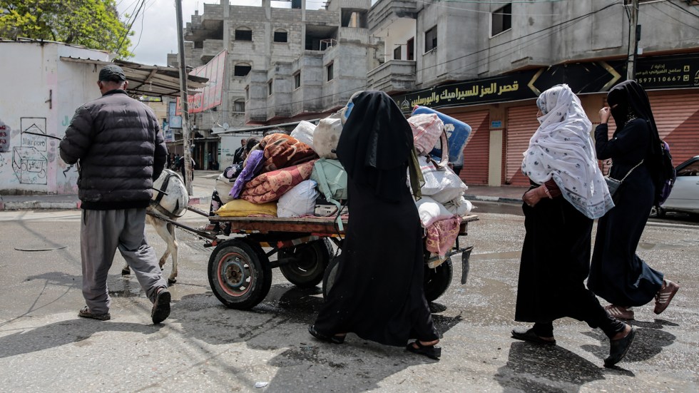 The Israeli military sends a message to those living in parts of the Gaza border town of Rafah to "evacuate immediately."