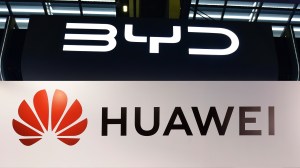 A battle over electric vehicles is unfolding in China, with officials at rival brands BYD and Huawei exchanging some verbal barbs.