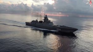 Russian warships and a nuclear-powered submarine enroute to Cuban conducted military drills in the Atlantic on Tuesday. The U.S. military has been monitoring the activity, but said it sees no "imminent threat" from the drills.