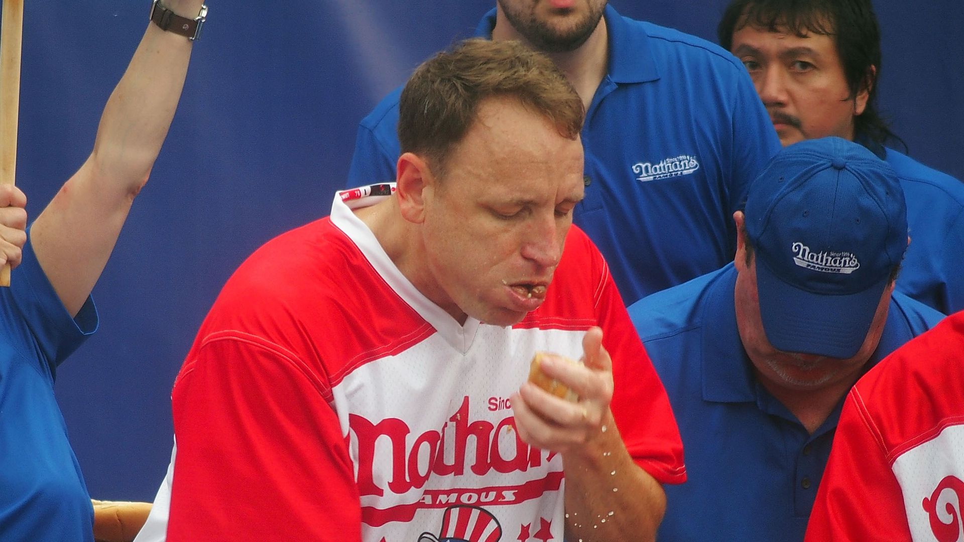 Joey Chestnut, the 16-time world hotdog eating champ, will not be competing in this year's Nathan's Famous Hotdog Eating Contest. Nathan's said that it's because he's chosen to promote another hotdog brand instead of theirs.