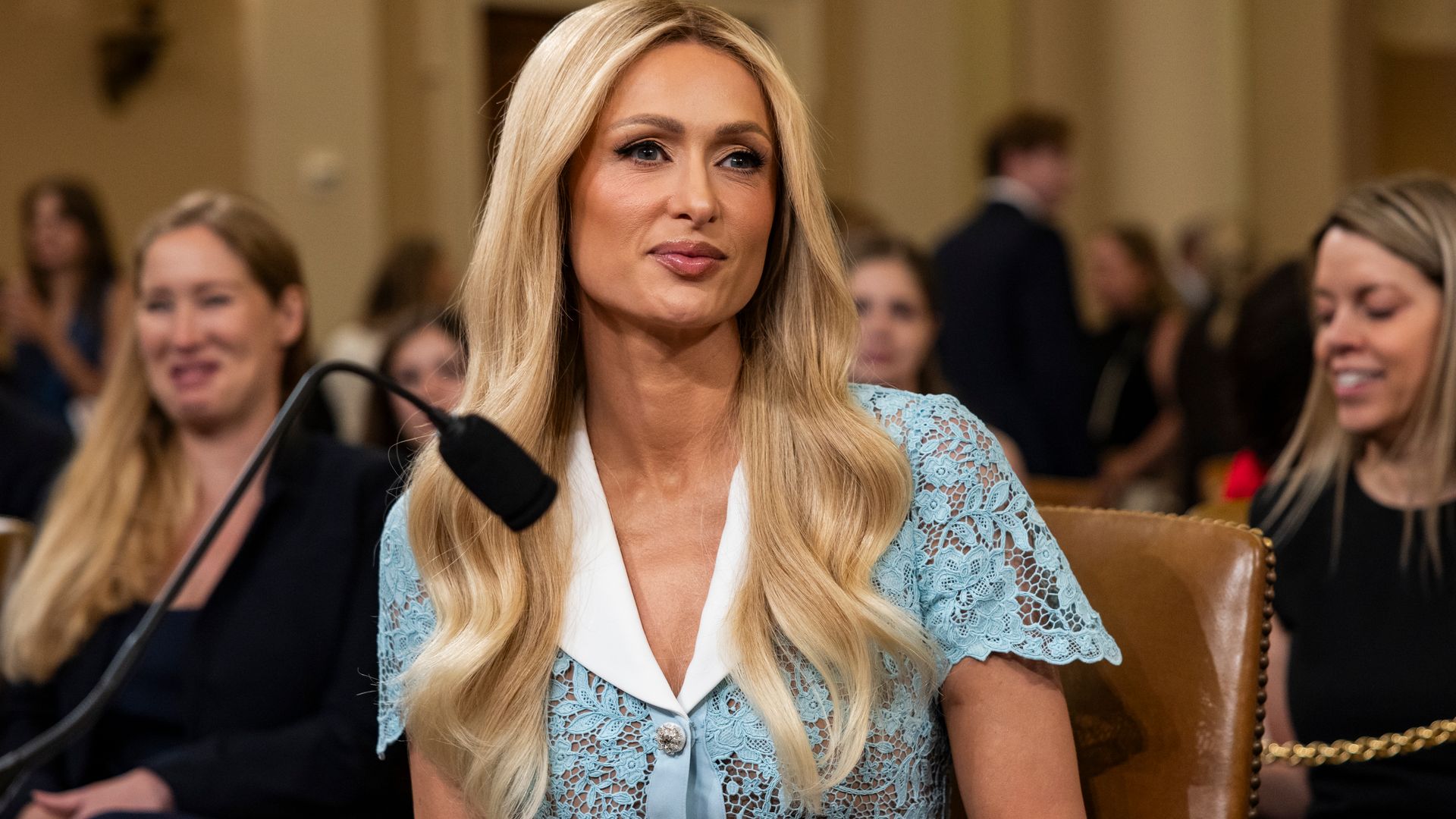 Paris Hilton appeared on Capitol Hill to advocate for foster children Wednesday, June 26.