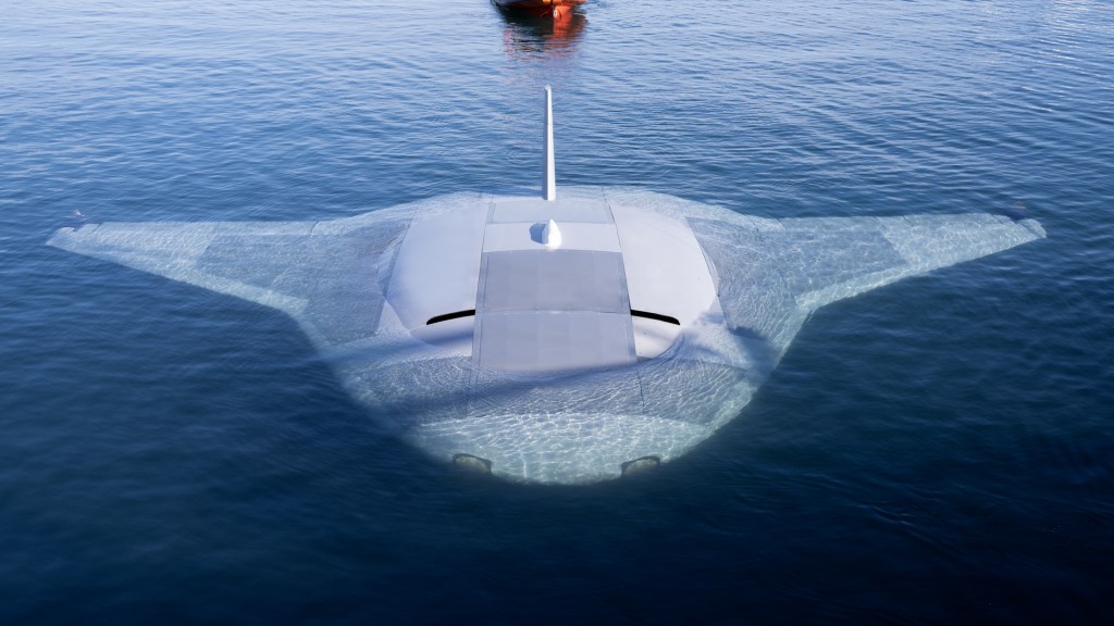 The U.S. military's new submarine drone, the Manta Ray, was spotted on Google Maps at California's Port Hueneme naval base. This unmanned underwater vehicle (UUV), designed by Northrop Grumman for DARPA, is part of a new class of long-duration, long-range UUVs for Navy use.