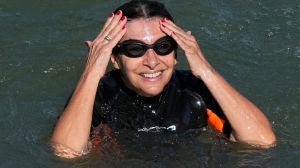 The mayor of Paris took a swim in the Seine River on Wednesday, July 17, to prove it's safe for the upcoming Olympics.
