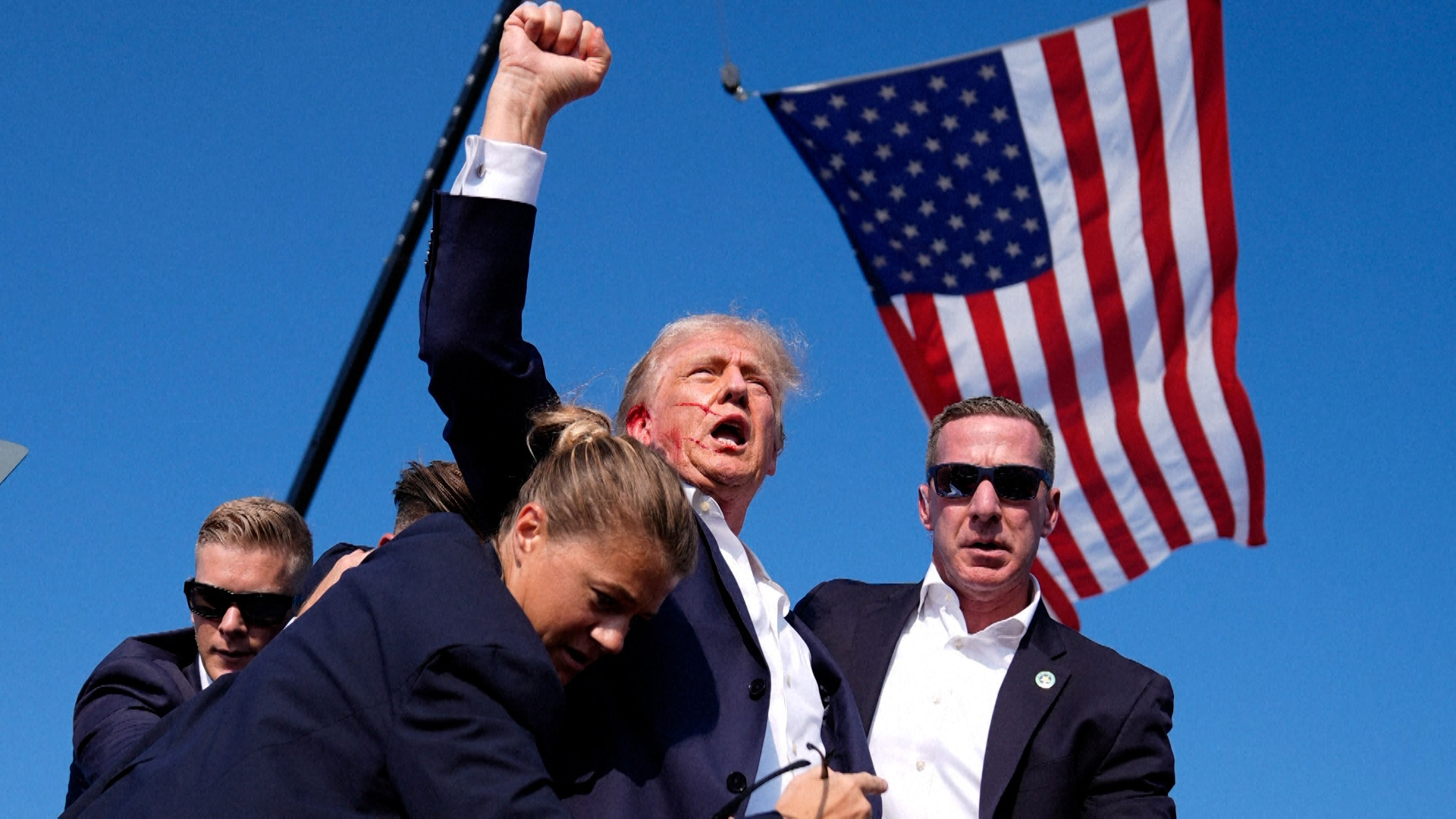 At Donald Trump's rally in rural Pennsylvania, a photographer from The Associated Press, Evan Vucci, found himself at the heart of history.